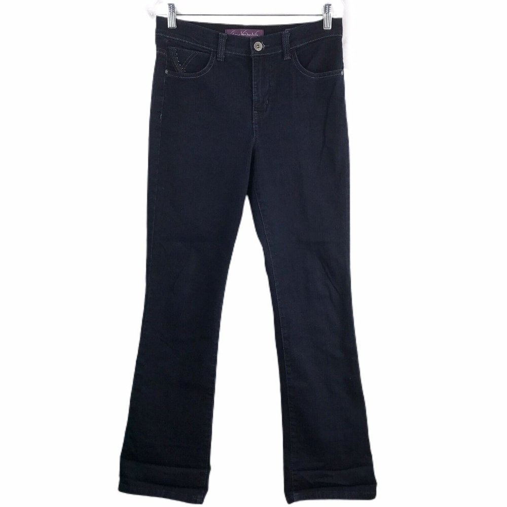 Gloria Vanderbilt Womens Jeans Alana Bootcut Size 6 Dark Wash Mid Rise Stretch